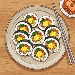 Kimbap queso